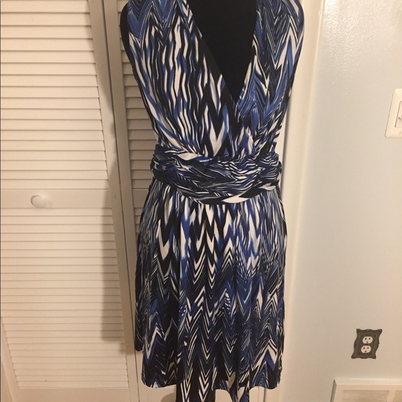 Fashion Bug Dresses Fashion Bug Plus Sz X Blue Black Halter Dress